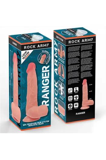 ROCKARMY Ranger Realistic Dildo in Dual Density Liquid Silicone 22 cm x 3.6 cm