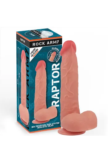 ROCK ARMY Raptor Dildo Realistico in Silicone Liquido Doppia Densità 24 cm x 4,4 cm