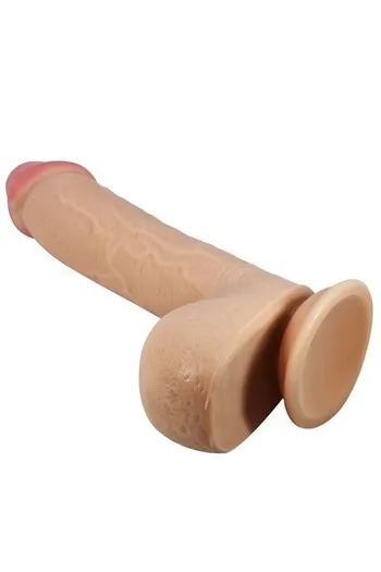 PRETTY LOVE Realistic Dildo with Sliding Skin and Suction Cup 23.4 cm