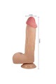 PRETTY LOVE Realistic Dildo with Sliding Skin and Suction Cup 23.4 cm