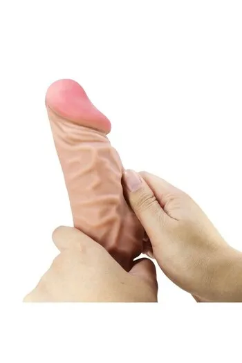 PRETTY LOVE Dildo Realistico Serie Pelle Scorrevole con Ventosa e Controllo Remoto Naturale 24 cm