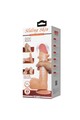 PRETTY LOVE Realistic Dildo with Sliding Skin, Suction Cup and Remote Control, 21.8 cm, Natural Color