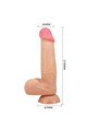 PRETTY LOVE Realistic Dildo with Sliding Skin, Suction Cup and Remote Control, 21.8 cm, Natural Color