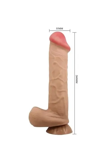 PRETTY LOVE - Sliding Skin Series Realistic Dildo with Suction Cup 26 cm