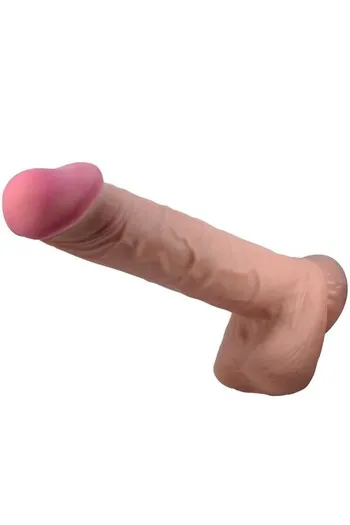 Dildo Realistico Pretty Love Serie Pelle Scorrevole con Ventosa, Marrone 26 cm