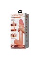 Pretty Love Sliding Skin Series Realistic Dildo with Suction Cup and Sliding Skin, Brown 26 cm