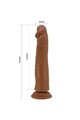 PRETTY LOVE SHARIFE Realistic Dildo 25 cm Brown with Suction Cup