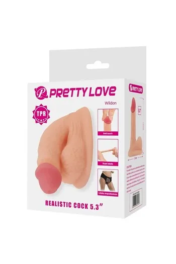 PRETTY LOVE WILDON Ultra Realistic and Elastic Dildo 10 cm Natural