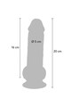 GET REAL Deluxe Realistic Dildo with Testicles Extra Thick 20 cm