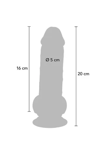 GET REAL Dildo Realistico Deluxe Extra Spesso con Testicoli 20 cm