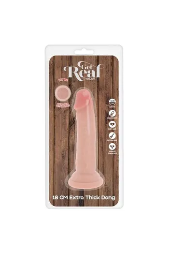 GET REAL Dildo Deluxe Grosso in TPE a Doppia Densità 18 cm