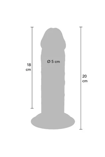GET REAL Deluxe Thick Double-Density TPE Dildo 20 cm