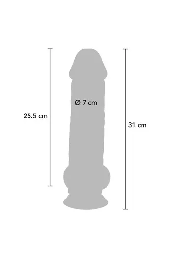 GET REAL - Deluxe Realistic Penis with Testicles Extra Thick 31 cm