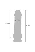 GET REAL - Dildo Realistico Deluxe con Testicoli Extra Spessi 31 cm