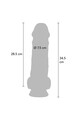 GET REAL Dildo Realistico Deluxe con Testicoli, Extra Spesso 34.5 cm