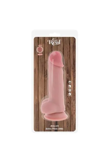 GET REAL Dildo Realistico Deluxe con Testicoli, Extra Spesso 34.5 cm