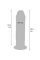 GET REAL Dildo Deluxe Spesso Doppia Densità TPE 25,5 cm