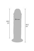GET REAL Dildo Deluxe Spesso Doppia Densità TPE 25,5 cm