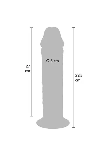 GET REAL Dildo Deluxe Spesso a Doppia Densità TPE 29,5 cm