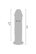 GET REAL Dildo Deluxe Dong Grosso a Doppia Densità TPE 32 cm