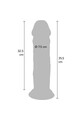 GET REAL Dildo Deluxe Spesso Doppia Densità TPE 35,5 cm
