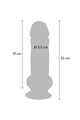 GET REAL Deluxe Realistic Dildo with Testicles Extra Thick 23 cm