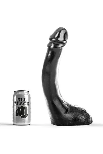 ALL BLACK Dildo nero 29 cm per fisting