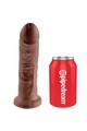 KING COCK - Imbracatura con pene realistico marrone 20,3 cm