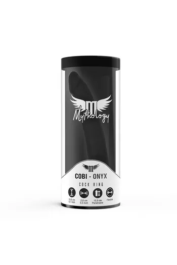 MYTHOLOGY - DILDO ANALE COBI ONYX CON ANELLO PER CAZZO E TESTICOLI 13 CM IN SILICONE