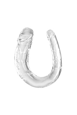 KING COCK DOUBLE TROUBLE Double Dildo 33 cm Clear