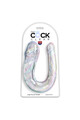 KING COCK Doppia Sfida Dildo Doppio 44 cm Trasparente