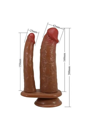 PRETTY LOVE HULBERT Double Realistic Dildo with Vibration Flesh Color
