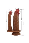 PRETTY LOVE HULBERT Dildo Doppio Realistico con Vibrazione Colore Carne