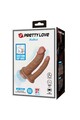 PRETTY LOVE HULBERT Double Realistic Dildo with Vibration Flesh Color