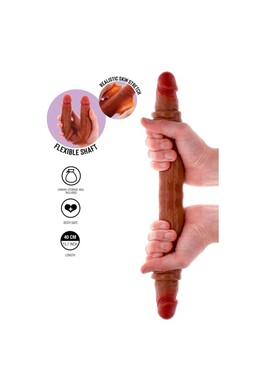 Get Real Skin Double Dildo with Foreskin by ToyJoy - Unmatched Realism