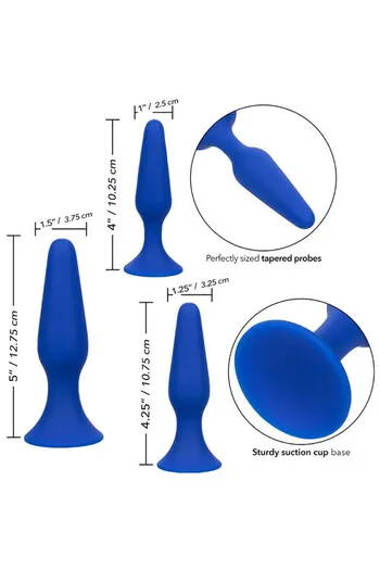 Admiral Anal Training Kit - 3 Premium Silicone Probes for Gradual Pleasure