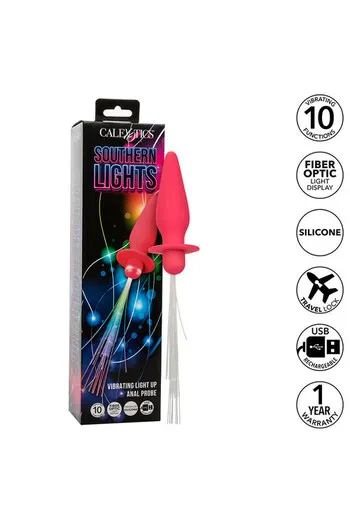 Southern Lights Vibrating Light Up Anal Probe - Vibrating Anal Toy with Lights