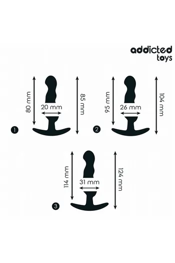 Set di Plug Anali Addicted Toys - 3 Misure per Esperienze Graduali e Sicure