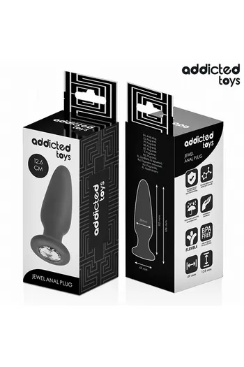 Large Size Anal Plug with Jewel by Addicted Toys | Intense and Safe Experience