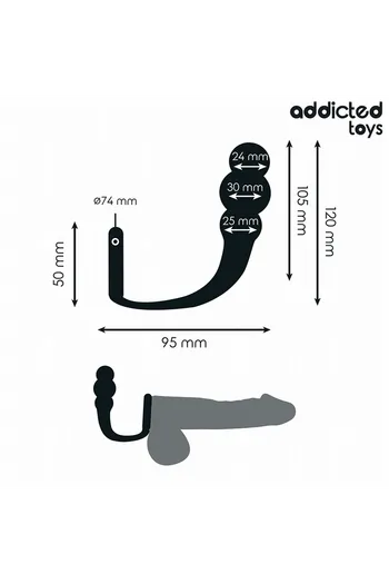 Anal Plug with Ring by Addicted Toys - Deep and Controlled Stimulation
