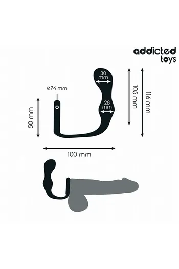 Anal Plug with Ring Model 3 by Addicted Toys - Deep and Controlled Stimulation