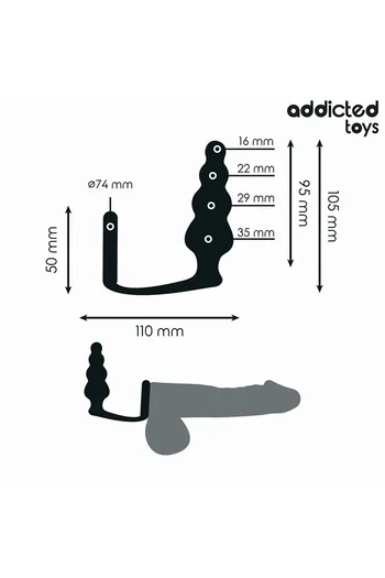 Anal Plug with Ring Model 5 Addicted Toys - Deep and Controlled Stimulation