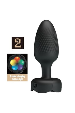 Anal vibrator with LED lights and 10 vibration functions