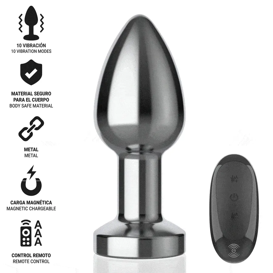 INTENSE M-Size Vibrating Anal Plug - Intense Vibration and Remote Control