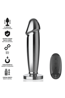 INTENSE Vibrating Anal Plug - Aluminum Dildo with 10 Vibration Modes