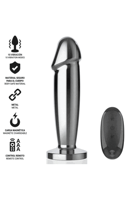 Plug Anale Vibrante INTENSE - Dildo in Alluminio con 10 Modalità