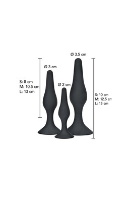 Curvy Companions Kit 3Pcs: Ergonomic Anal Plug Set for Intense Pleasure