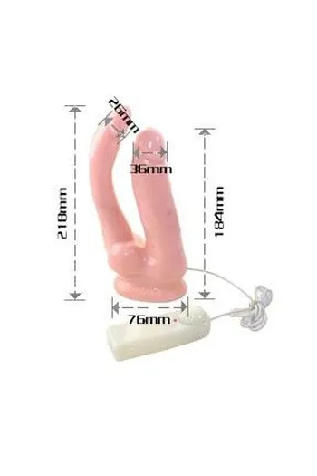 Pene Doppio Penetrazione in Lattice con Vibrazione Regolabile - Doppio Piacere
