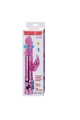Butterfly Throbbing Bunny - Rotating Rabbit Vibrator with Clitoral Stimulation