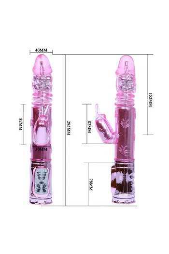 Butterfly Throbbing Bunny - Rotating Rabbit Vibrator with Clitoral Stimulation